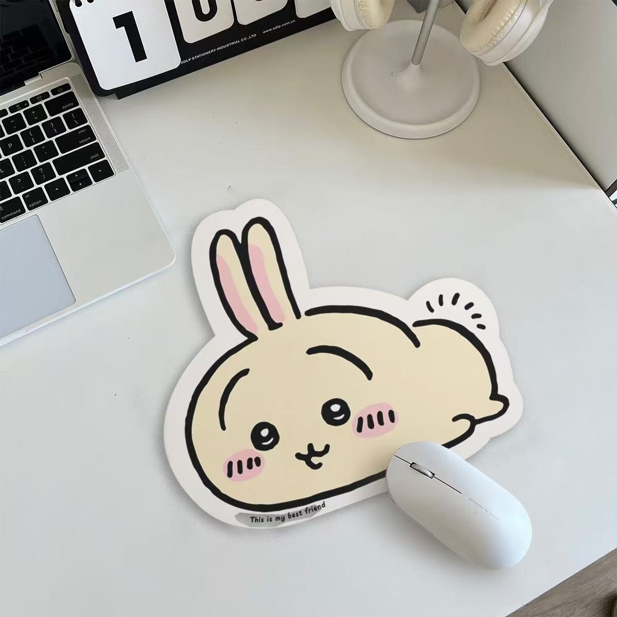 Leather Desk Pad - Chiikawa Kartun Jiyi Usagi Hachiware Alas