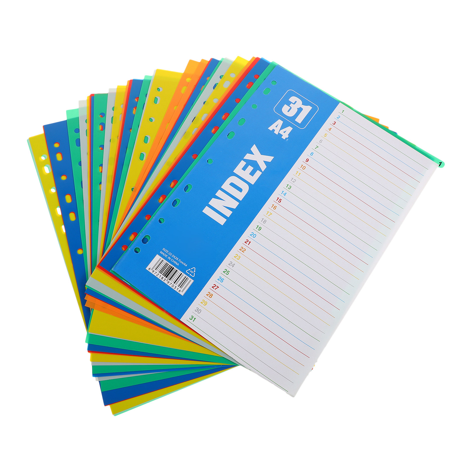 Tab Divider A4 - 1Set Pembatas Indeks Plastik A4 11
