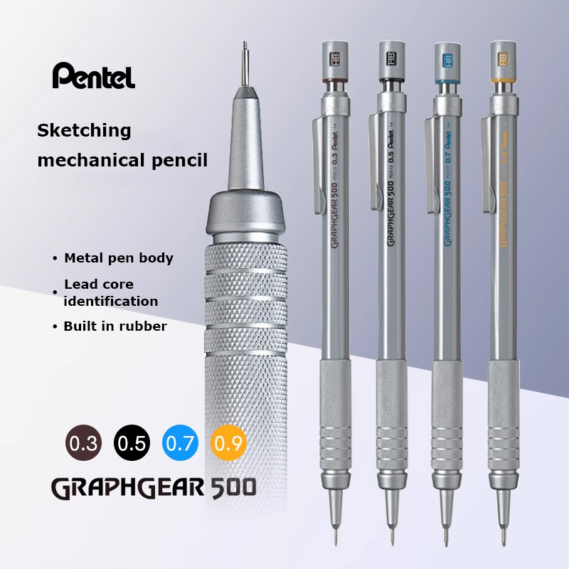 Pentel Pen Energel - Pensil Mekanis Logam Penyusunan Gigi Pentel