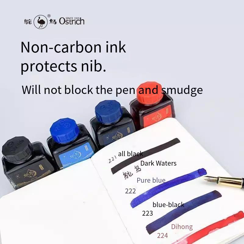 Tinta Fountain Pen Ostrich 2-S - Fountain Pen Bottled Ink ulasan dan harga
