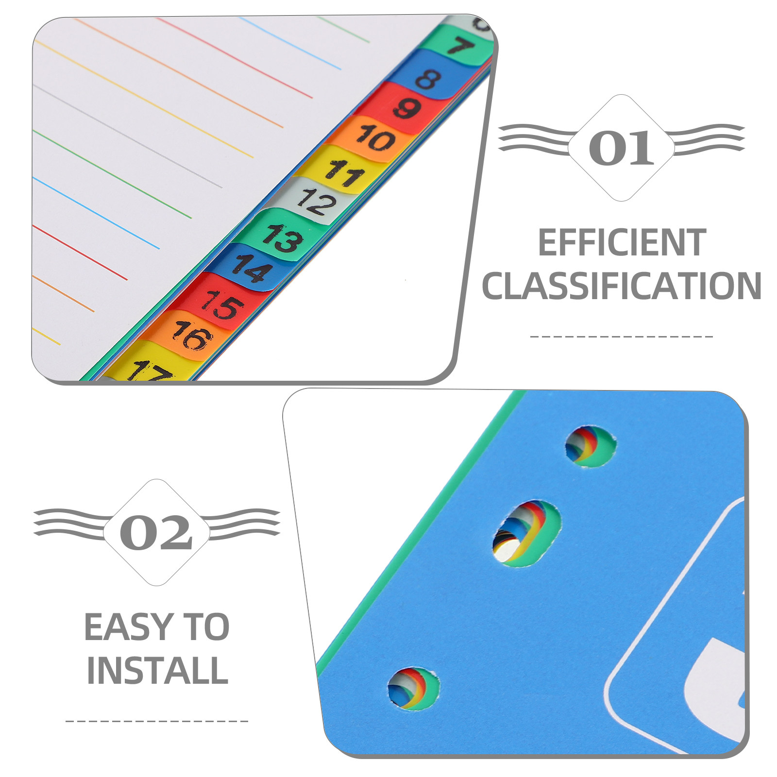 1Set Pembatas Indeks Plastik A - Tab Divider A4 ulasan dan harga