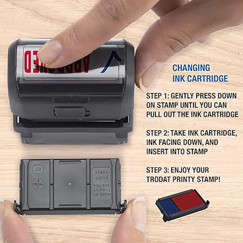 Stempel Tinta Otomatis Pola Pe - Rubber Date Stamp ulasan dan harga