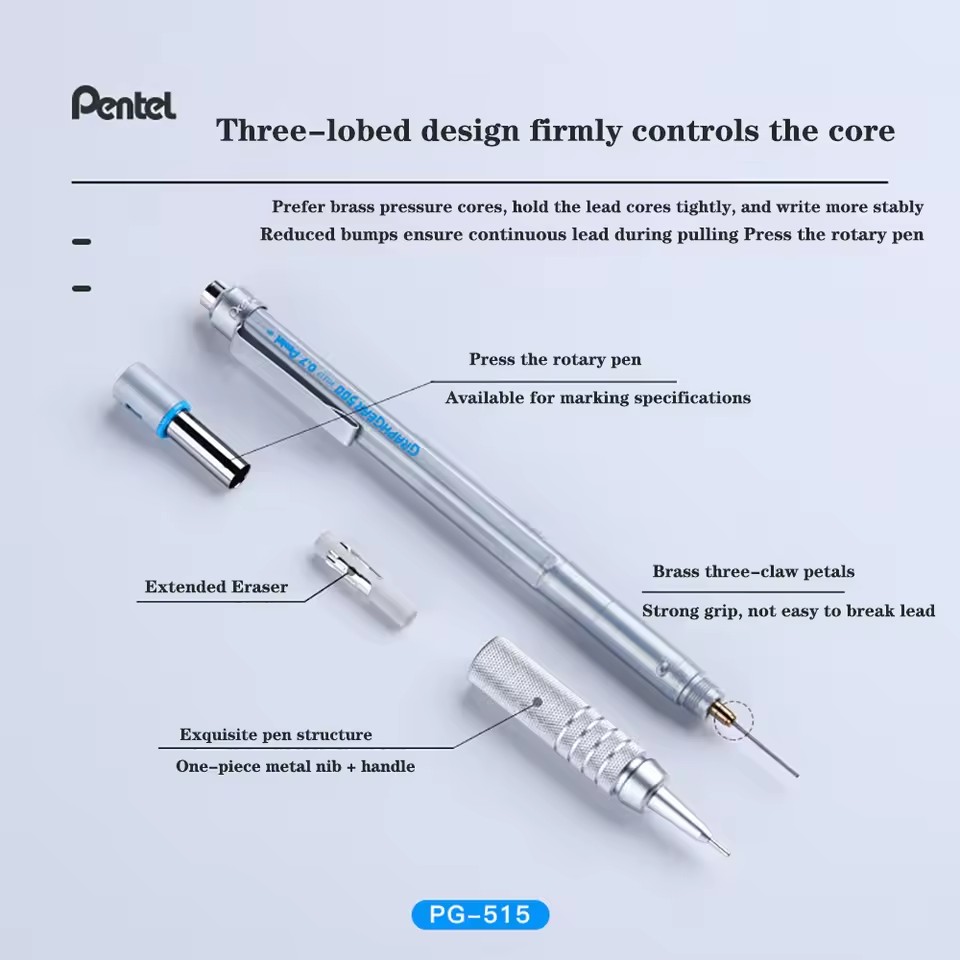 Pensil Mekanis Logam Penyusuna - Pentel Pen Energel ulasan dan harga