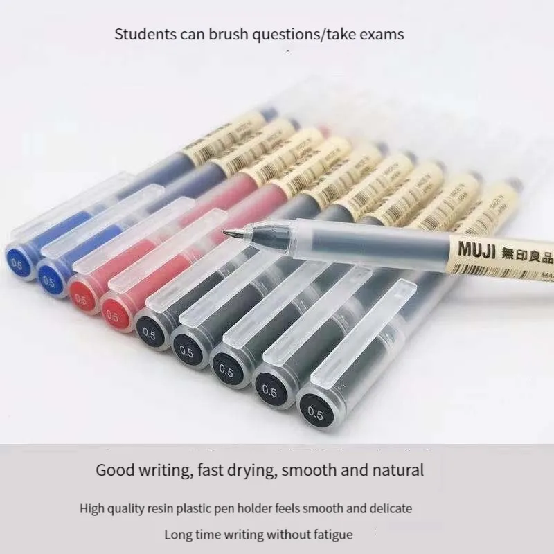 6/8 Buah/Set Pena Gel MUJIs Ka - Muji Stationery Gel Pen ulasan dan harga