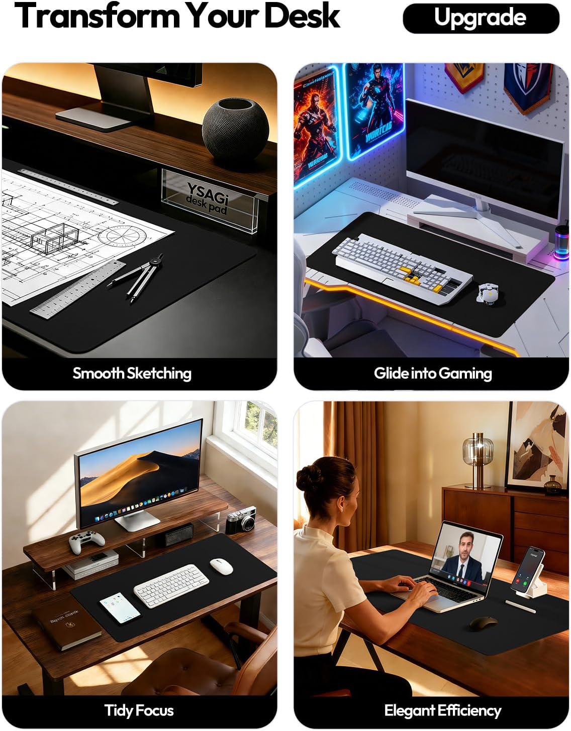 Alas Meja Kulit Besar 23.6x13. - Leather Desk Pad ulasan dan harga