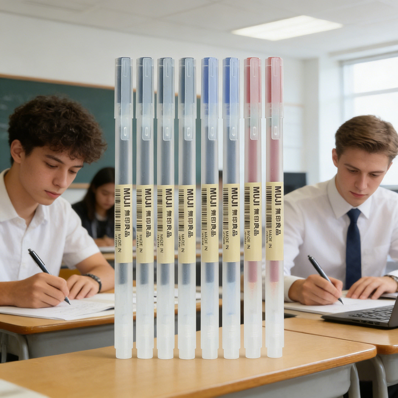 6/8 Buah Pena Gel Gaya MUJIs,  - Muji Stationery Gel Pen ulasan dan harga