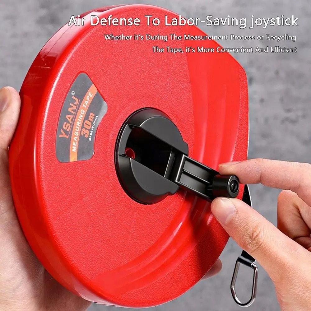 Pita Ukur Merah 30m 50m Skala  - Tape Dispenser Weighted ulasan dan harga