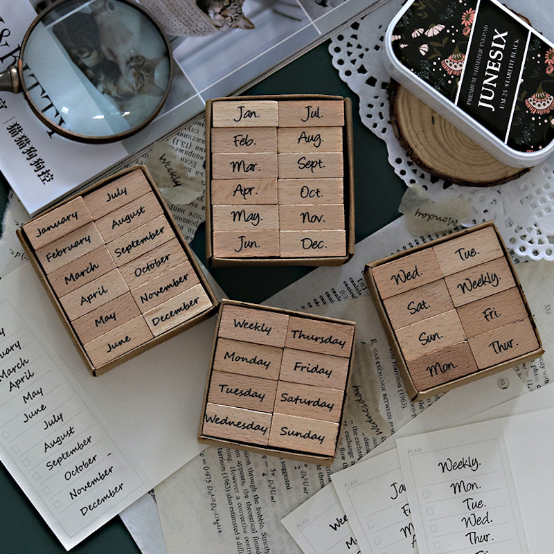 Stempel Kayu Kalender Bulan Ha - Rubber Date Stamp ulasan dan harga